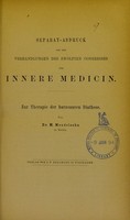 view Zur Therapie der harnsauren Diathese / von M. Mendelsohn.