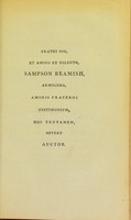 view Disputatio medica inauguralis, de pneumonia ... / eruditorum examini subjicit Joannes Beamish.