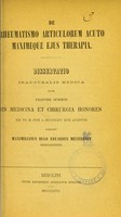 view De rheumatismo articulorum acuto maximeque ejus therapia : dissertatio inauguralis medica ... / scripsit Maximilianus Hugo Eduardus Meyerhoff.