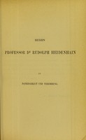 view Studien über den Ursprung des Harnstoffs im Thierkörper / von Richard Gscheidlen.