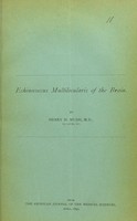 view Echinococcus multilocularis of the brain / by Henry H. Mudd.