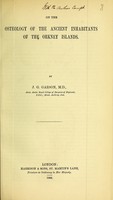 view On the osteology of the ancient inhabitants of the Orkney islands / by J.G. Garson.