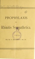 view Prophylaxis in rhinitis sympathetica / by S.O. Richey.