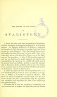 view The history of nine cases of ovariotomy / by T. Gaillard Thomas.