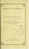 view Hydrate of chloral / by Charles W. Parsons.