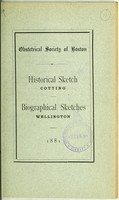 view Obstetrical Society of Boston : historical sketch / Cotting. Biographical sketches ; Wellington.