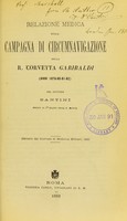 view Relazione medica sulla campagna di circumnavigazione della R. corvetta Garibaldi (anni 1879-80-81-82) / del dottore Santini.