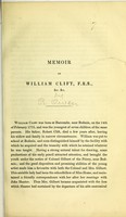 view Memoir of William Clift, F.R.S., &c. &c.