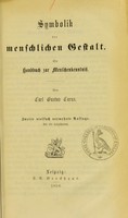 view Symbolik der menschlichen Gestalt : ein Handbuch zur Menschenkenntniss / von Carl Gustav Carus.