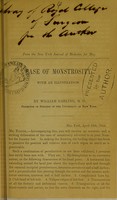 view Case of monstrosity / by William Darling.