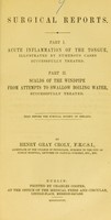 view Surgical reports : read before the Surgical Society of Ireland / by Henry Gray Croly.