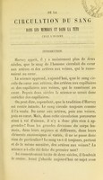 view De la circulation du sang dans les membres et dans la tête chez l'homme / par J.P. Sucquet.