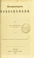 view Neurophysiologische Forschungen / von E. Harless.