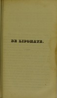 view De lipomate et de steatomate : inprimis microscopii ope indagatis nonnulla / auctore D. Heyfelder.