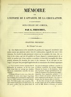 view Mémoire sur l'ectopie de l'appareil de la circulation, et particulièrement sur celle du coeur / par G. Breschet.