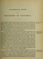 view Statistical notes on the progress of Victoria, from the foundation of the colony, (1835-1860) / by William Henry Archer. 1st ser. (pts. I-II).