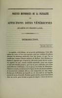 view Preuves historiques de la pluralité des affections dites vénériennes (hygiène et prophylaxie) : thèse pour le doctorat en médecine, présentée et soutenue le 24 mars 1860 / par Jean-Louis-Charles Chabalier.