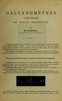 view Galvanomètres apériodiques de grande sensibilité / par M. d'Arsonval.