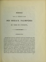 view Mémoire sur la température des oiseaux palmipèdes du nord de l'Europe / par Ch. Martins.