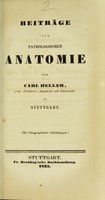 view Beiträge zur pathologischen Anatomie / von Carl Heller.