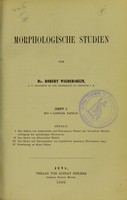 view Morphologische Studien / von Robert Wiedersheim. Heft I.