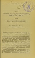 view The influence of kairin, thallin, hydrochinon, resorcin, and antipyrin, on the heart and bloodvessels / by H.G. Beyer.