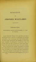 view Pathogénie des atrophies musculaires : thèse présentée au concours pour l'agrégation (médecine et médecine légale) / par Pierre Parisot.