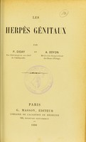 view Les herpès génitaux / par P. Diday et A. Doyon.