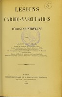 view Lésions cardio-vasculaires d'origine nerveuse / par Ulrich Schnell.