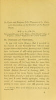 view On cystic and encysted solid tumours of the jaws : with observations on the structure of the enamel organ / by F.S. Eve.