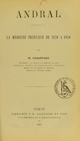 view Andral : la médecine française de 1820 à 1830 / par M. Chauffard.