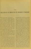 view The relations of medicine to modern unbelief : a valedictory address / by Richard O. Cowling.