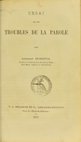 view Essai sur les troubles de la parole / par Armand Hornus.