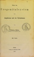 view Ueber das Urogenitalsystem des Amphioxus und der Cyclostomen / von Wilhelm Müller.