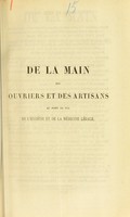 view De la main des ouvriers et des artisans au point de vue de l'hygiène et de la médecine légale / par Max. Vernon.