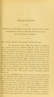 view Observations on the preliminary care and attention necessary for accidental bodily injuries and mutilations occurring in mines and establishments where many workpeople are employed / by T. Longmore.