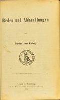 view Reden und Abhandlungen / von Justus von Liebig.