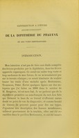 view Contribution à l'étude anatomo-pathologique de la diphthérie du pharynx et des voies respiratoires / par René Thomas.