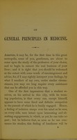 view On general principles in medicine : an introductory address, delivered at St. George's Hospital at the opening of the medical session, October, 1863 / by Henry Lee.