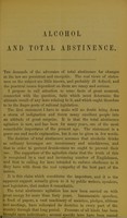 view Alcohol and total abstinence / by Albert J. Mott.