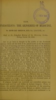 view Paracelsus : the reformer of medicine / by Edward Berdoe.