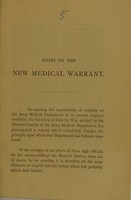 view Notes on the new medical warrant.