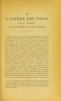 view De l'asthme des foins (hay fever) et de son traitement par les eaux du Mont-Dore / par Em. Émond.