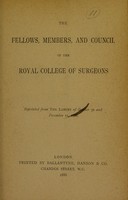 view The Fellows, Members, and Council of the Royal College of Surgeons.