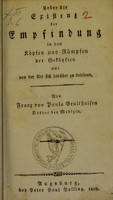 view Ueber die Existenz der Empfindung in den Köpfen und Rümpfen der Geköpften und von der Art sich darüber zu belehren / von Franz von Paula Gruithuisen.