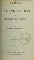 view A manual of diet and regimen for physician and patient / by Horace Dobell.