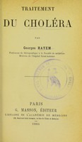 view Traitement du choléra / par Georges Hayem.