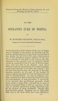 view On the operative cure of hernia / by W. Dunnett Spanton.