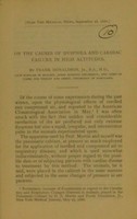 view On the causes of dyspnoea and cardiac failure in high altitudes / by Frank Donaldson, jr.