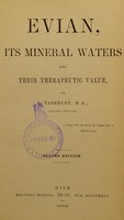 view Evian : its mineral waters and their therapeutic value / by J. [sic] Taberlet.